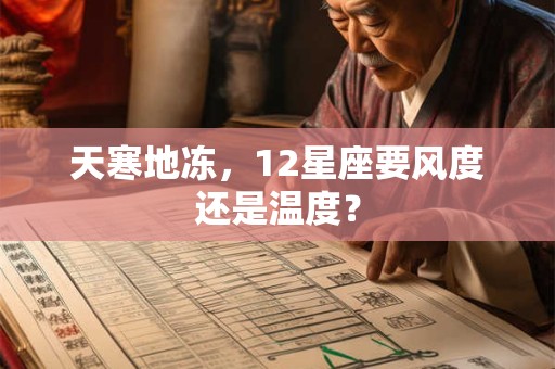 天寒地冻，12星座要风度还是温度？