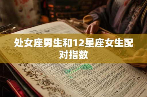 处女座男生和12星座女生配对指数