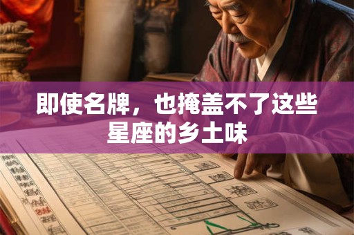 即使名牌，也掩盖不了这些星座的乡土味