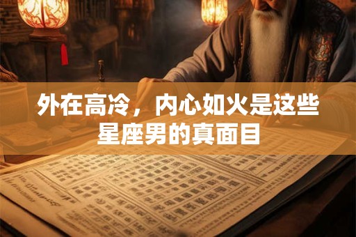 外在高冷，内心如火是这些星座男的真面目