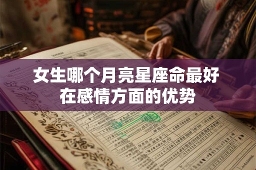 女生哪个月亮星座命最好 在感情方面的优势