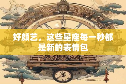 好颜艺，这些星座每一秒都是新的表情包