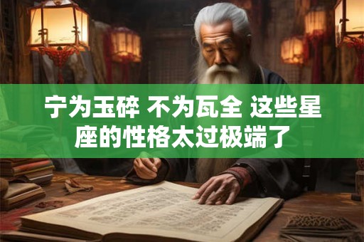 详细阅读:宁为玉碎 不为瓦全 这些星座的性格太过极端了 宁为玉碎 不为瓦全 这些星座的性格太过极端了