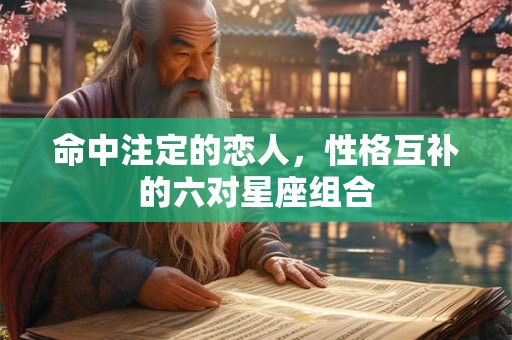 命中注定的恋人，性格互补的六对星座组合