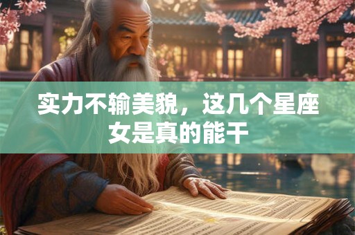 实力不输美貌，这几个星座女是真的能干