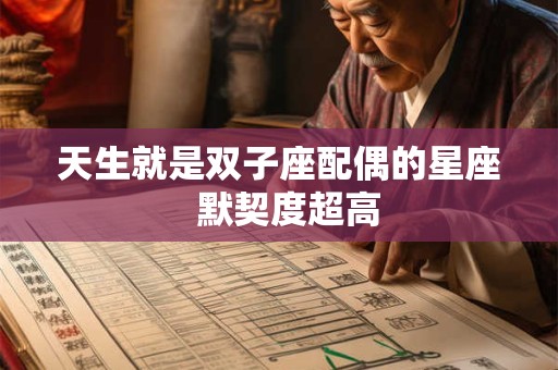 天生就是双子座配偶的星座  默契度超高