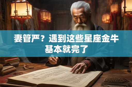 详细阅读:妻管严?遇到这些星座金牛基本就完了 妻管严?遇到这些星座金牛基本就完了