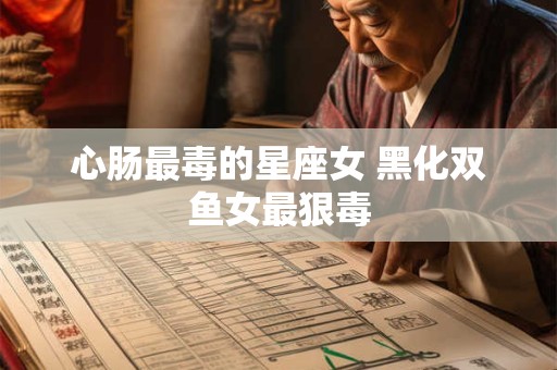 心肠最毒的星座女 黑化双鱼女最狠毒