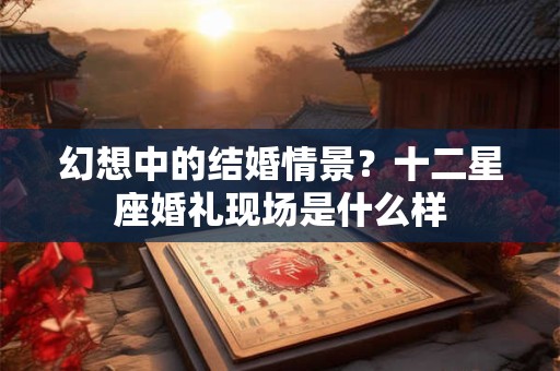 幻想中的结婚情景？十二星座婚礼现场是什么样