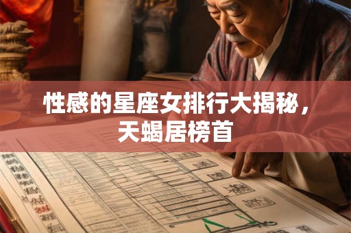 性感的星座女排行大揭秘，天蝎居榜首