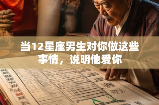 当12星座男生对你做这些事情，说明他爱你