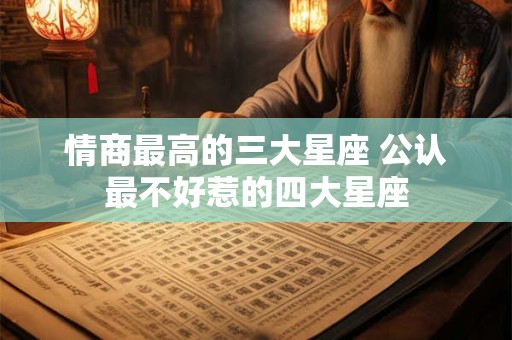 情商最高的三大星座 公认最不好惹的四大星座