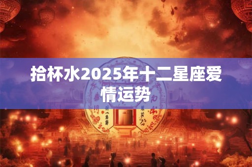 拾杯水2025年十二星座爱情运势