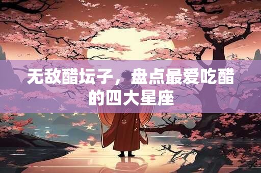 无敌醋坛子，盘点最爱吃醋的四大星座