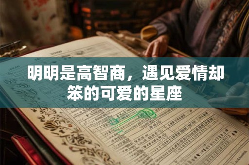 明明是高智商，遇见爱情却笨的可爱的星座