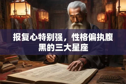 报复心特别强，性格偏执腹黑的三大星座