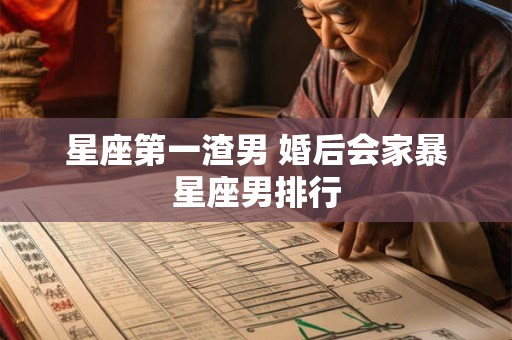星座第一渣男 婚后会家暴星座男排行