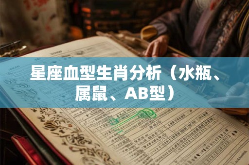 星座血型生肖分析（水瓶、属鼠、AB型）