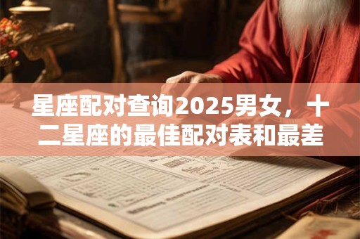 星座配对查询2025男女，十二星座的最佳配对表和最差配对表