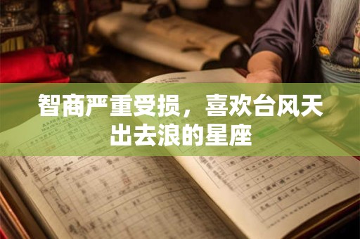 智商严重受损，喜欢台风天出去浪的星座