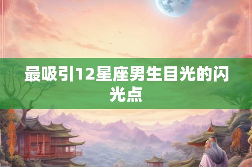 最吸引12星座男生目光的闪光点