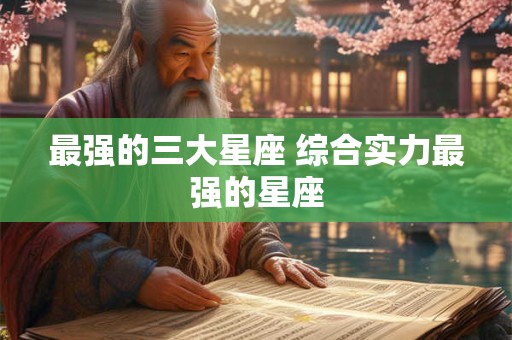 最强的三大星座 综合实力最强的星座