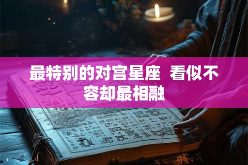 最特别的对宫星座  看似不容却最相融