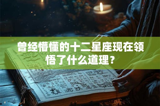 曾经懵懂的十二星座现在领悟了什么道理？