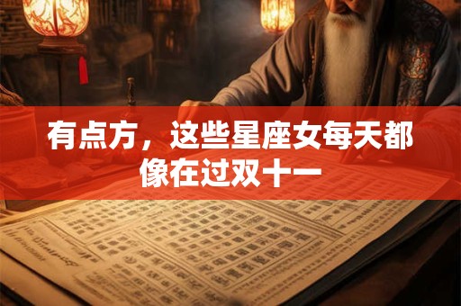 有点方，这些星座女每天都像在过双十一