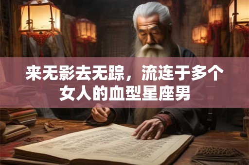 来无影去无踪，流连于多个女人的血型星座男