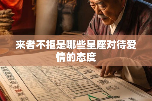 来者不拒是哪些星座对待爱情的态度