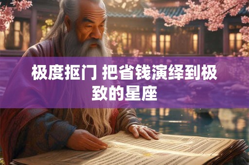 极度抠门 把省钱演绎到极致的星座