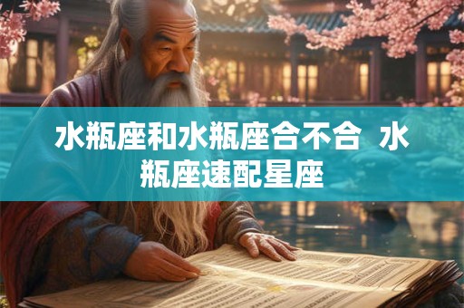 水瓶座和水瓶座合不合  水瓶座速配星座