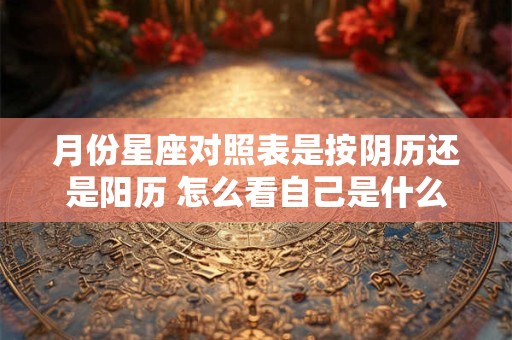 月份星座对照表是按阴历还是阳历 怎么看自己是什么上升星座