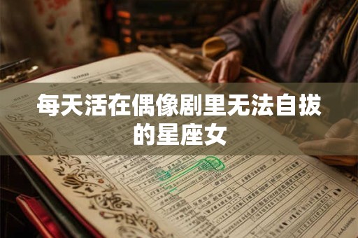 每天活在偶像剧里无法自拔的星座女
