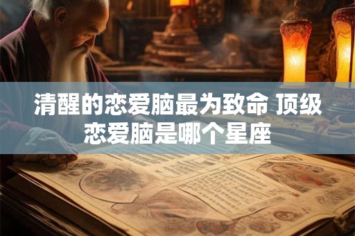 清醒的恋爱脑最为致命 顶级恋爱脑是哪个星座