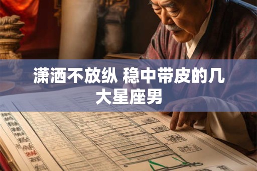 潇洒不放纵 稳中带皮的几大星座男