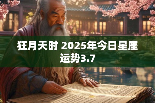 狂月天时 2025年今日星座运势3.7