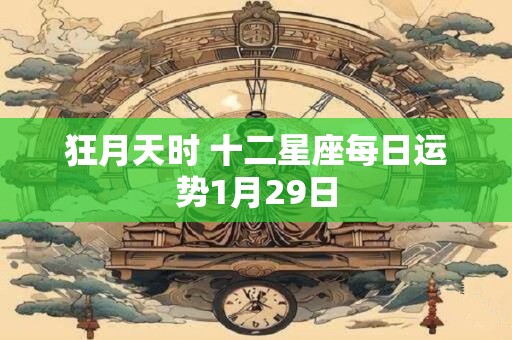 狂月天时 十二星座每日运势1月29日