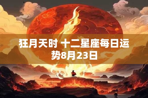 狂月天时 十二星座每日运势8月23日