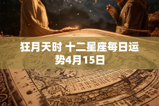 详细阅读:狂月天时 十二星座每日运势4月15日 狂月天时 十二星座每日运势4月15日