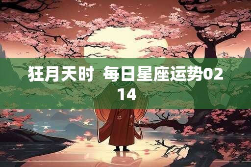 狂月天时  每日星座运势0214