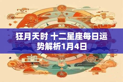 狂月天时 十二星座每日运势解析1月4日