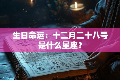 生日命运：十二月二十八号是什么星座？