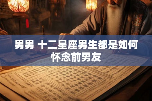 男男 十二星座男生都是如何怀念前男友