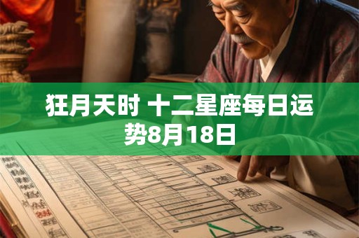 狂月天时 十二星座每日运势8月18日