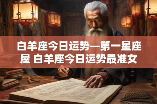 白羊座今日运势—第一星座屋 白羊座今日运势最准女生