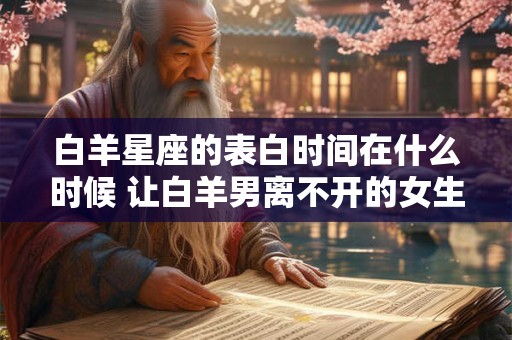 白羊星座的表白时间在什么时候 让白羊男离不开的女生