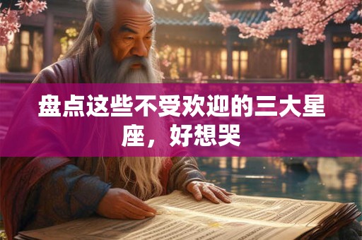 盘点这些不受欢迎的三大星座，好想哭