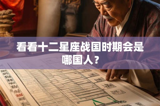 看看十二星座战国时期会是哪国人？
